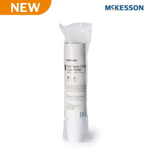 MCKESSON BRAND McKesson Paper Drinking Cup for Hot Beverages, White, 12-ounce Capacity PDC-HW12