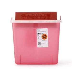 CARDINAL In-Room™ Multi-purpose Sharps Container, 1-1/4 Gallon, 10.75 x 11 x 4.75 Inch 85131