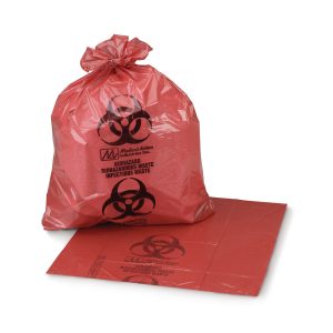 MCKESSON BRAND McKesson Biohazard Waste Bag, 1 – 6 gallon Capacity, 11 x 14 Inch 03-5040