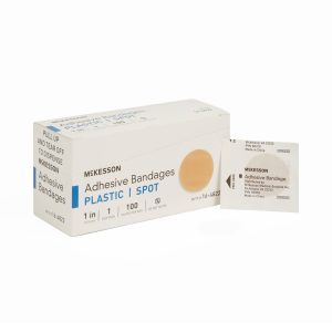 MCKESSON BRAND McKesson Round Tan Adhesive Spot Bandage, 1 Inch 16-4822