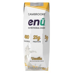 CAMBROOKE THERAPEUTICS enu® Vanilla Nutritional Shake, 8.5-ounce carton 33242