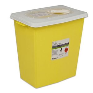 CARDINAL SharpSafety™ Chemotherapy Waste Container, 18 Gallon, 26 x 12¾ x 18¼ Inch 8939