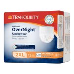 PRINCIPLE BUSINESS ENTERPRISES Tranquility Premium OverNight Disposable Absorbent Underwear, 2XL 2118