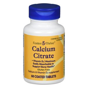 21ST CENTURY PL VITAMINS Foster & Thrive™ Calcium Citrate + Vitamin D-3 Coated Tablets Maximum 01093995689
