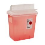 CARDINAL SharpSafety™ Multi-purpose Sharps Container, 2 Gallon, 10.5 x 12.75 x 7.25 Inch 89651