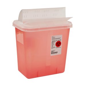 CARDINAL SharpSafety™ Multi-purpose Sharps Container, 2 Gallon, 10.5 x 12.75 x 7.25 Inch 89651