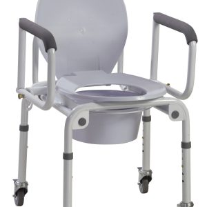 DRIVE DEVILBISS HEALTHCARE drive™ Commode Chair, 17 – 21 Inch Height 11101W-2