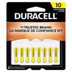 Duracell® Zinc Air Battery for Hearing Aids, 1.4 volt, Yellow Size, Eight Pack DA10B8