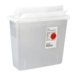 CARDINAL In-Room™ Multi-purpose Sharps Container, 1-1/4 Gallon, 10.75 x 11 x 4.75 Inch 851201