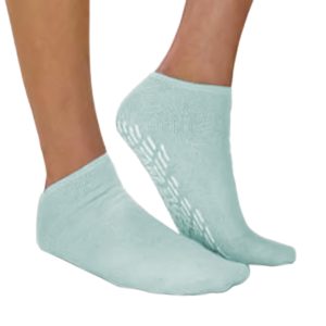 THE PILLOW FACTORY DIVISION Care-Steps® Single Tread Slipper Socks, Small Size for Small Adults/Big Kids, Blue 80102