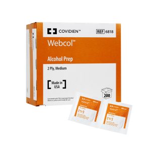 CARDINAL Webcol™ Alcohol Prep Pad, 1 x 1.25 Inch, Individual Packets 6818-1