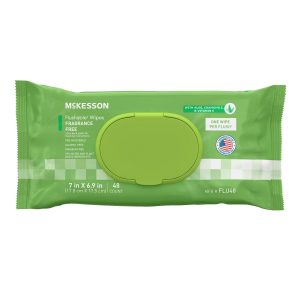 MCKESSON BRAND McKesson Flushable* Wet Wipes - Unscented, 48 Wet Wipes per Pack FLU48