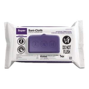 PROFESSIONAL DISPOSABLES Super Sani-Cloth® Large Germicidal Disinfectant Wipes, Soft Pack A22480