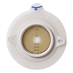 COLOPLAST Assura® Flat Ostomy Barrier, Trim to Fit Stomas 10 – 55 mm, Blue Color Match 2833