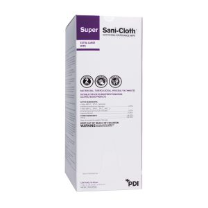 PROFESSIONAL DISPOSABLES Super Sani-Cloth® Extra Large Germicidal Disinfectant Wipes, Individual Packets U87295