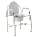 DRIVE DEVILBISS HEALTHCARE drive™ Deluxe Steel Drop-Arm Commode Chair 11125KD-1