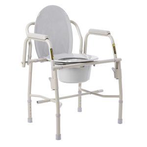 DRIVE DEVILBISS HEALTHCARE drive™ Deluxe Steel Drop-Arm Commode Chair 11125KD-1