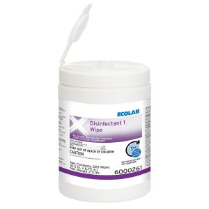 Ecolab Disinfectant 1 Surface Disinfectant Cleaner, 220 Wipes 6000261
