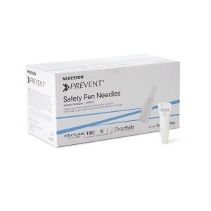 MCKESSON BRAND McKesson Prevent® Safety Insulin Pen Needle, 31 Gauge, 8 mm Length 16-N8MMPA