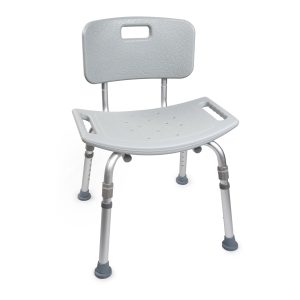 MCKESSON BRAND McKesson Removable Back Aluminum Bath Bench, 15.5 – 19.5 Inch, Gray 146-12202KD-4