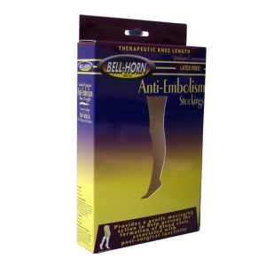 DJO Bell-Horn® Knee Length Anti-Embolism Stockings, Large, Black 11300L