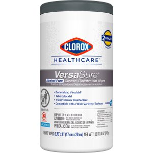 THE CLOROX COMPANY Clorox Healthcare® VersaSure® Cleaner Disinfectant Wipes, Canister 31757