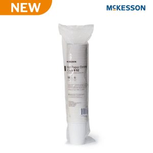 MCKESSON BRAND McKesson Paper Drinking Cup for Hot Beverages, White, 8-ounce Capacity PDC-HW8