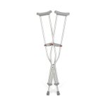 MEDLINE Red Dot Adult Underarm Crutches, 5'1" – 5'9" G91-214-8