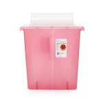 CARDINAL In-Room™ Multi-purpose Sharps Container, 3 Gallon, 13.75 x 16.25 x 6 Inch 85221R