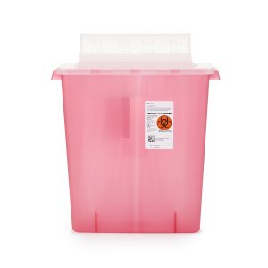 CARDINAL In-Room™ Multi-purpose Sharps Container, 3 Gallon, 13.75 x 16.25 x 6 Inch 85221R