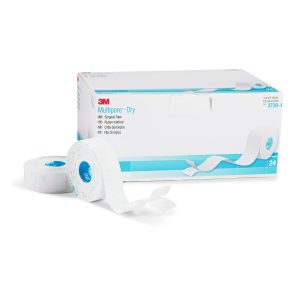 SOLVENTUM CORPORATION 3M™ Multipore™ Dry Dressing Retention Tape w/ Liner, 1 Inch x 5-1/2 Yard, White 3730-1