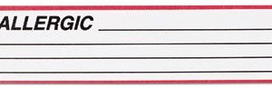 Carstens® Allergy Alert Pre-Printed Label, 5.375 x 1.375 Inch 1646-01