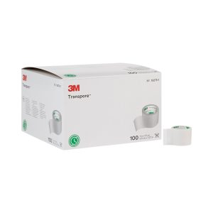 SOLVENTUM CORPORATION 3M™ Transpore™ Plastic Medical Tape, 1 Inch x 1-1/2 Yard, Transparent 1527S-1