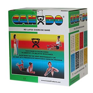 FABRICATION ENTERPRISES CanDo® Exercise Resistance Band, Green, 5 Inch x 25 Yard, Medium Resistance 10-5633