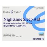 MCKESSON BRAND Foster & Thrive™ Nighttime Sleep-Aid Diphenhydramine HCl 25 mg Caplets 70677112801