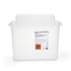MCKESSON BRAND McKesson Prevent® Clear Sharps Container, 5.4-Quart, 11 x 12 x 4-3/4 Inch 2270