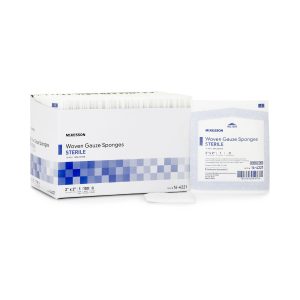 MCKESSON BRAND McKesson Sterile Gauze Sponge, 2 x 2 Inch, 12-Ply 16-4221