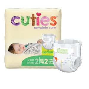 FIRST QUALITY PRODUCTS LLC Cuties® Premium Diaper, Size 2 CR2001