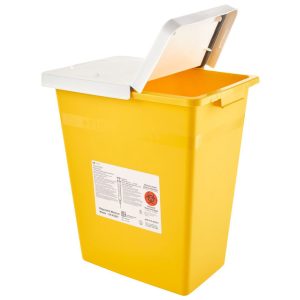 CARDINAL SharpSafety™ Chemotherapy Waste Container, 8 Gallon, 15.5 x 17.5 x 11 Inch 8985