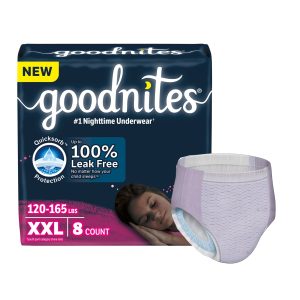 KIMBERLY CLARK GoodNites® Nighttime Underwear for Girls, 2X-Large 56517