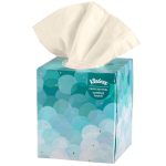 KIMBERLY CLARK Kleenex Facial Tissue, Two-Ply, Cube Container, Boutique White 21270