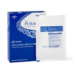 MEDLINE Puracol™ Collagen Wound Dressing, 2 x 2 inch MSC8522