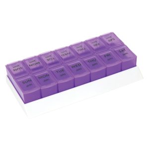 DRIVE DEVILBISS HEALTHCARE Apex-Carex 7-Day Two-Dose Pill Organizer 70094
