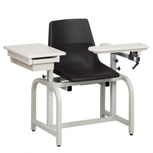 CLINTON INDUSTRIES Lab Series ClintonClean™ Blood Drawing Chair with Drawer 66029-P