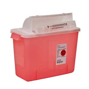 CARDINAL SharpStar™ In-Room™ Multipurpose Sharps Container, 2 Gal, 11.75 x 13.75 x 6 Inch 8534SA