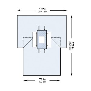 MCKESSON BRAND McKesson Sterile Laparotomy Drape, 102 x 76 x 120 Inch 183-I80-05155G-S