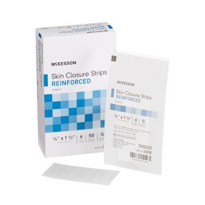 MCKESSON BRAND McKesson Skin Closure Reinforced Strip, 0.25 x 1.5 Inch 3008