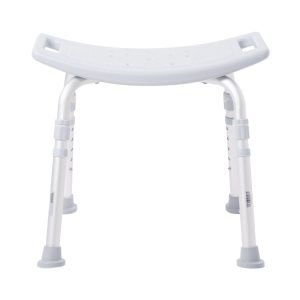 MCKESSON BRAND McKesson Aluminum Bath Bench Without Backrest, 15.5 – 19.5 Inch, Gray 146-12203KD-4
