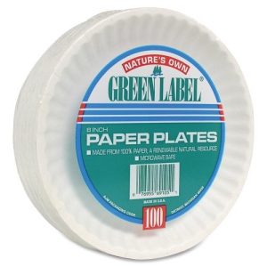 ESSENDANT CO/UNITED STATIONERS Green Label® Nature's Own Plate AJMPP6GREWH