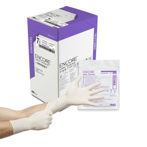 ANSELL Encore® Latex Textured Surgical Glove, Size 7.5, Ivory 5785004